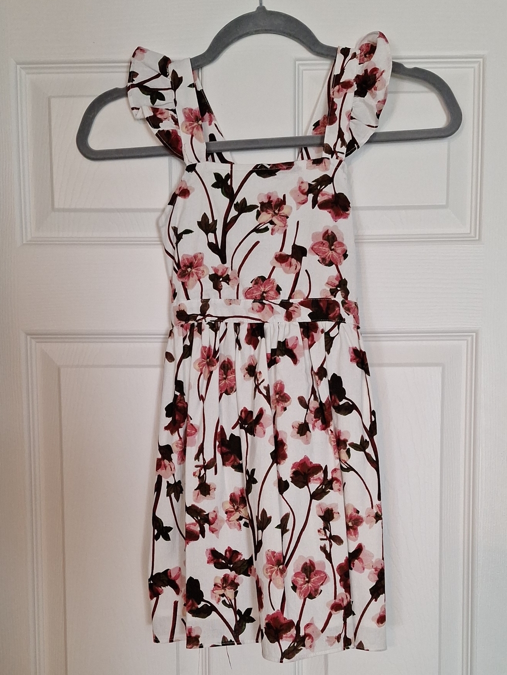 Victoria Beckham for Target White Dress with Pink Floral Print